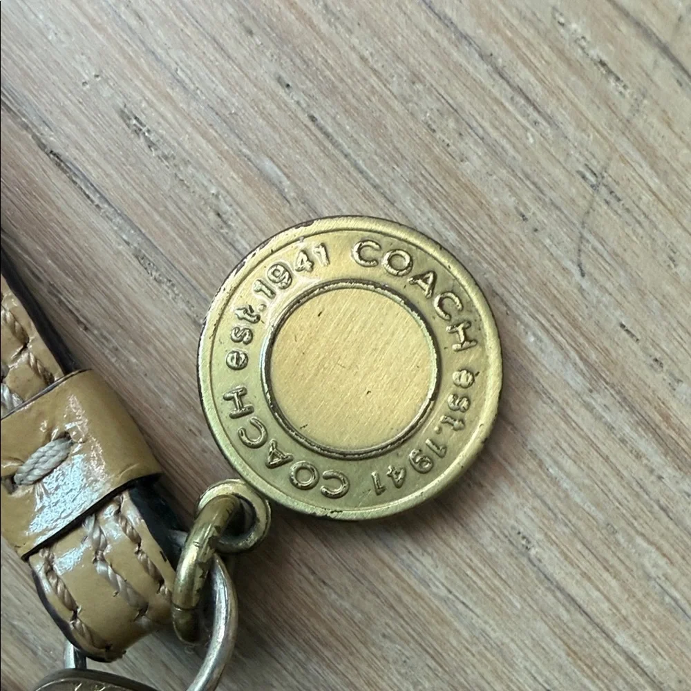 Coach Signature Brown and Tan Keychain Wallet - Picture 2 of 9